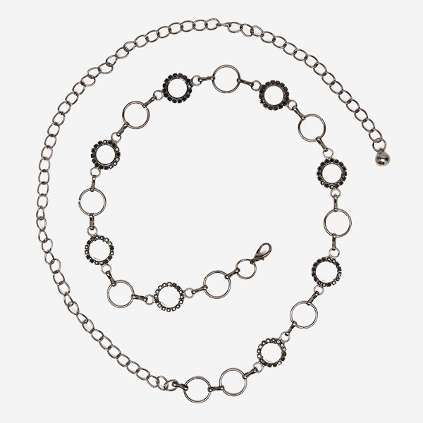 Черен дамски метален колан - Аксесоари