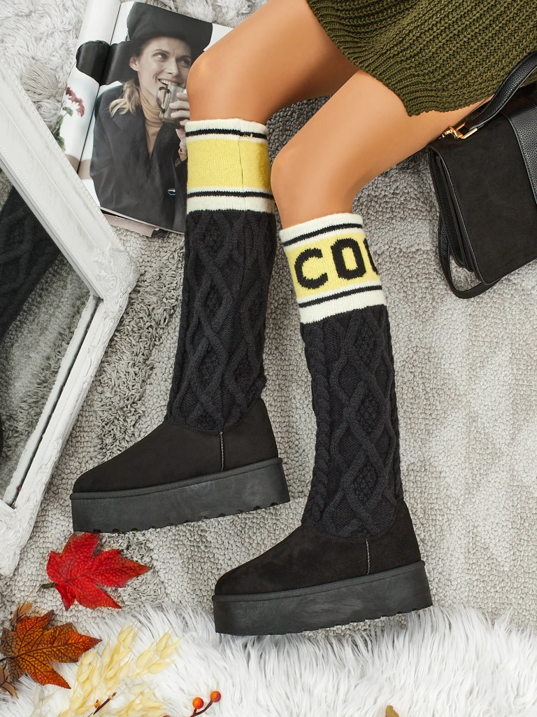 Високи дамски ботуши а ла снегоходки с горна част Anane