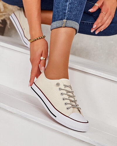 Royalfashion Дамски маратонки с декоративни връзки Timi