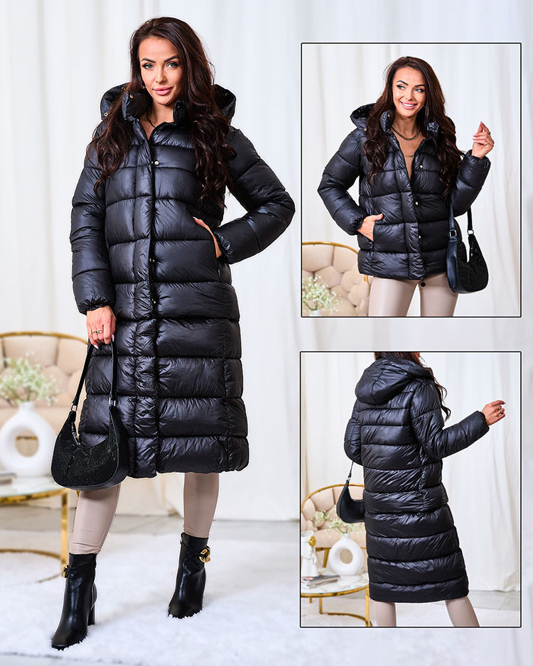 Royalfashion Черно дамско зимно яке