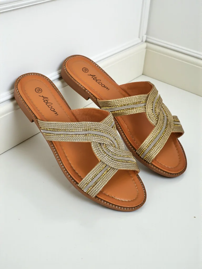 Royalfashion Дамски чехли плетени Woven Breeze