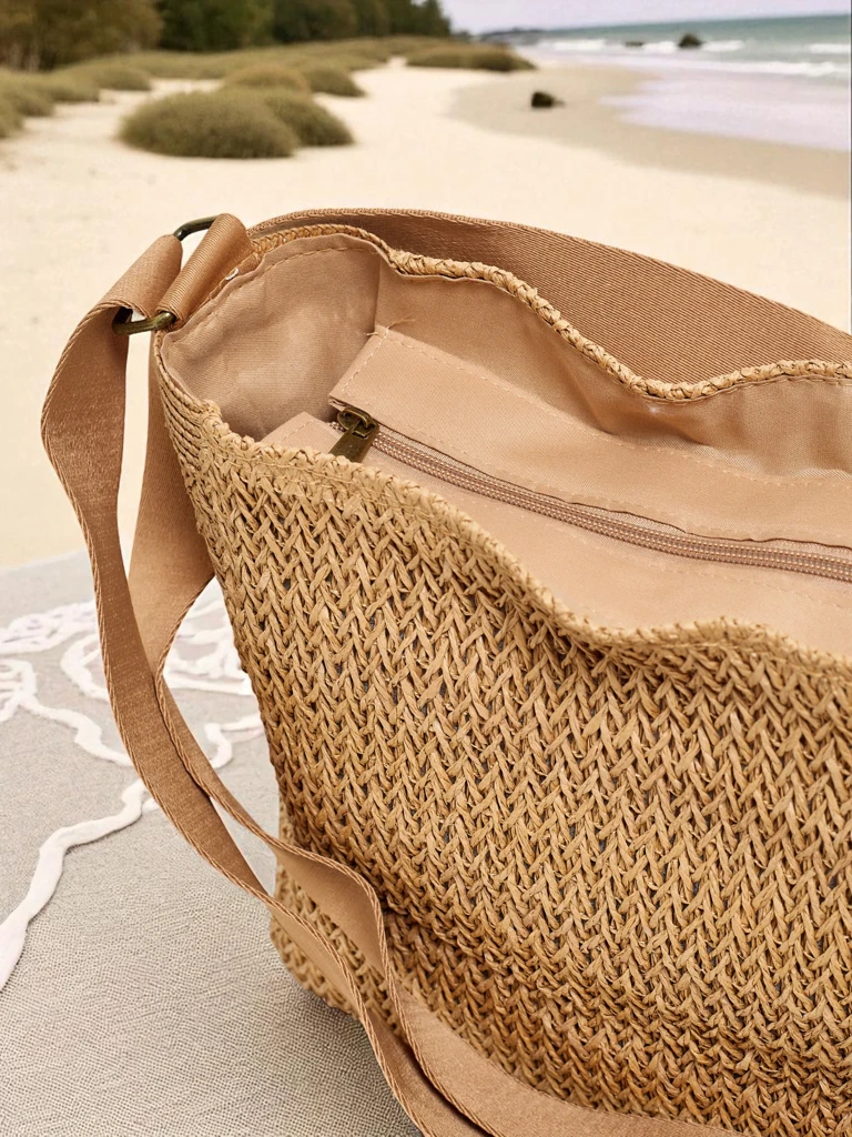 Royalfashion Голяма дамска сламена чанта Nysa Ariadne