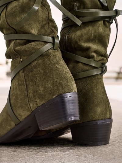 Royalfashion Ниски ботуши с нисък ток Rolizoo