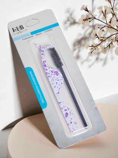 Комплект за стилизиране на мигли – пинсета за изкуствени мигли и четка