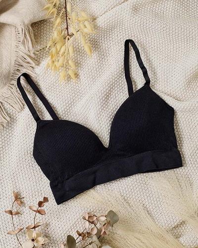 Royalfashion Дамски оребрен сутиен