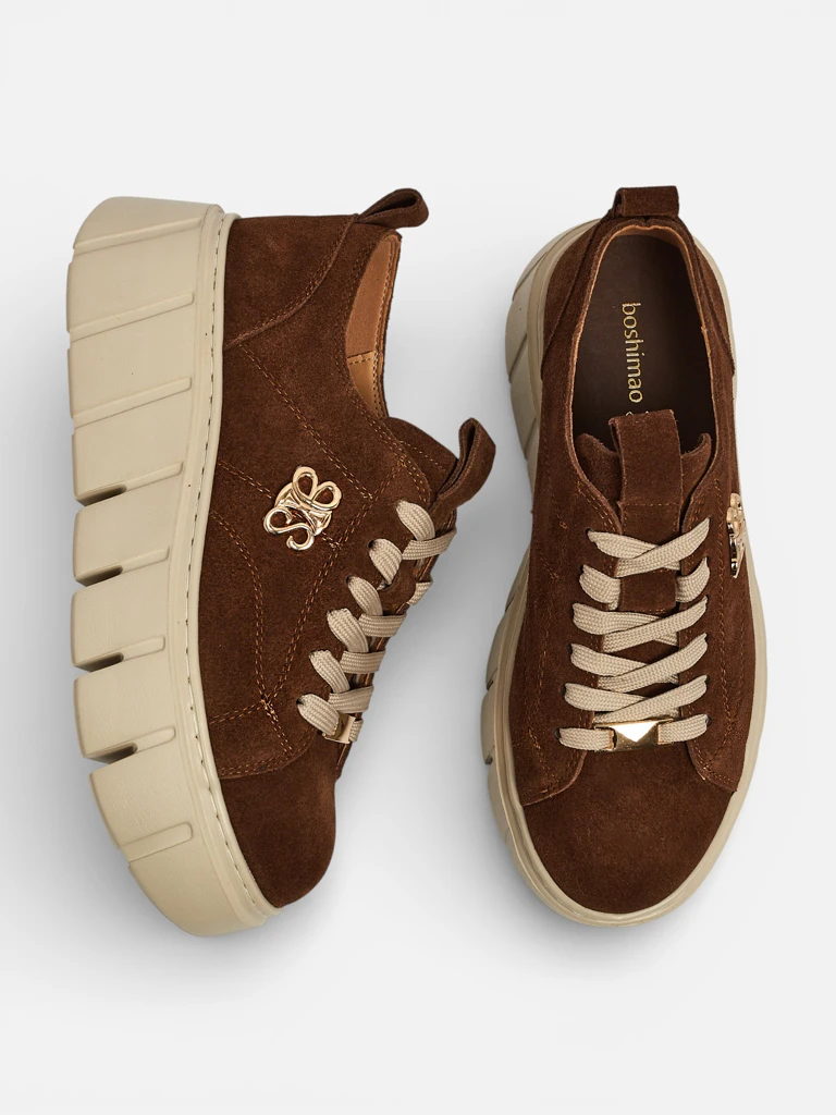 Спортни дамски маратонки от естествена кожа Renos