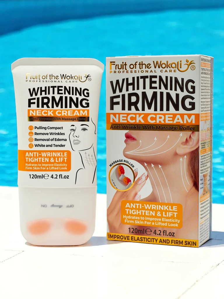 Стягащ и озаряващ крем за шия с масажор