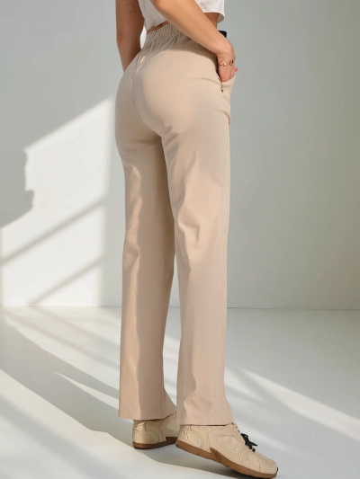 Royalfashion Широки женски панталони, изработени от памучна тъкан