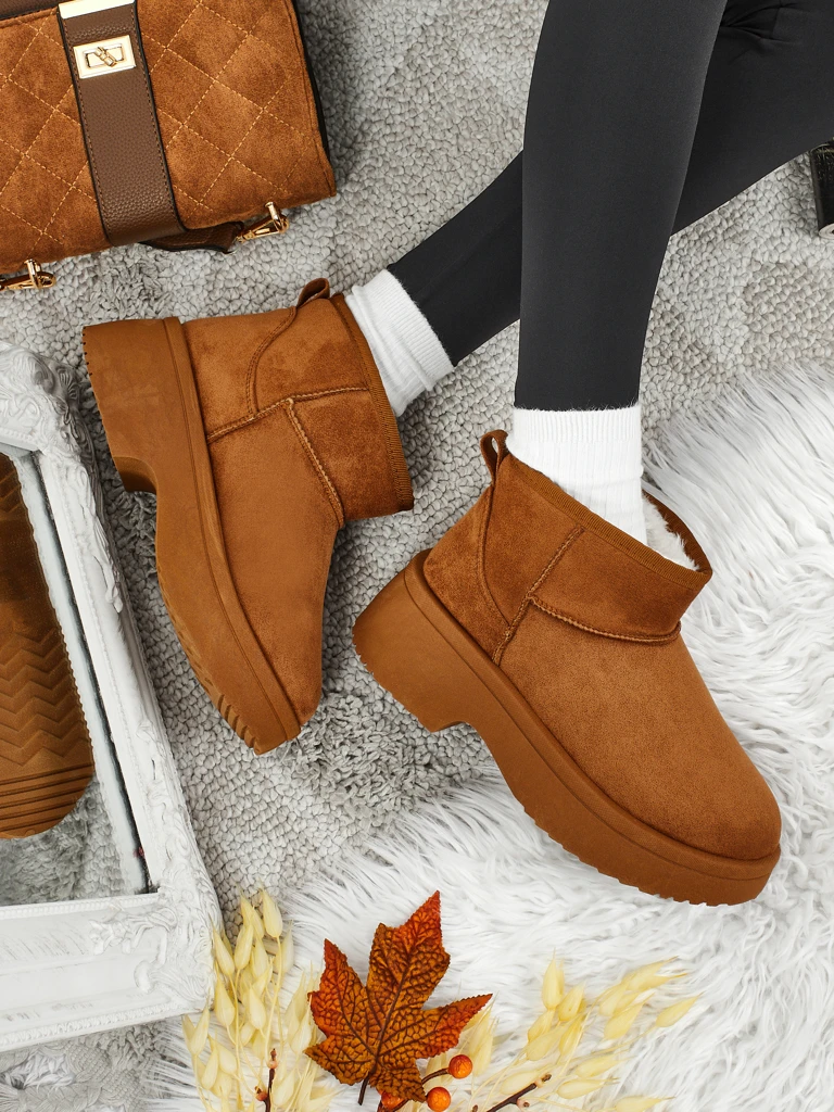 Къси дамски боти а ла сноубутс Liorah