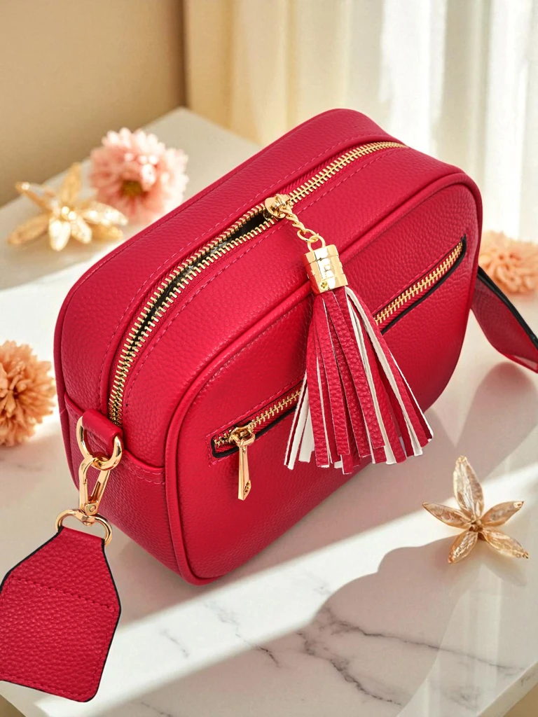 Royalfashion Малка дамска чанта от еко кожа с цветна каишка Kovi Lace