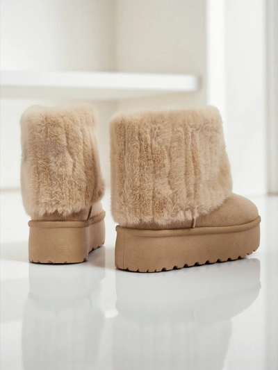 Дамски ботуши тип снегоходки с пухкава подплата Irelle