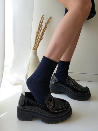 Royalfashion Дамски патентован мокасини Afidale