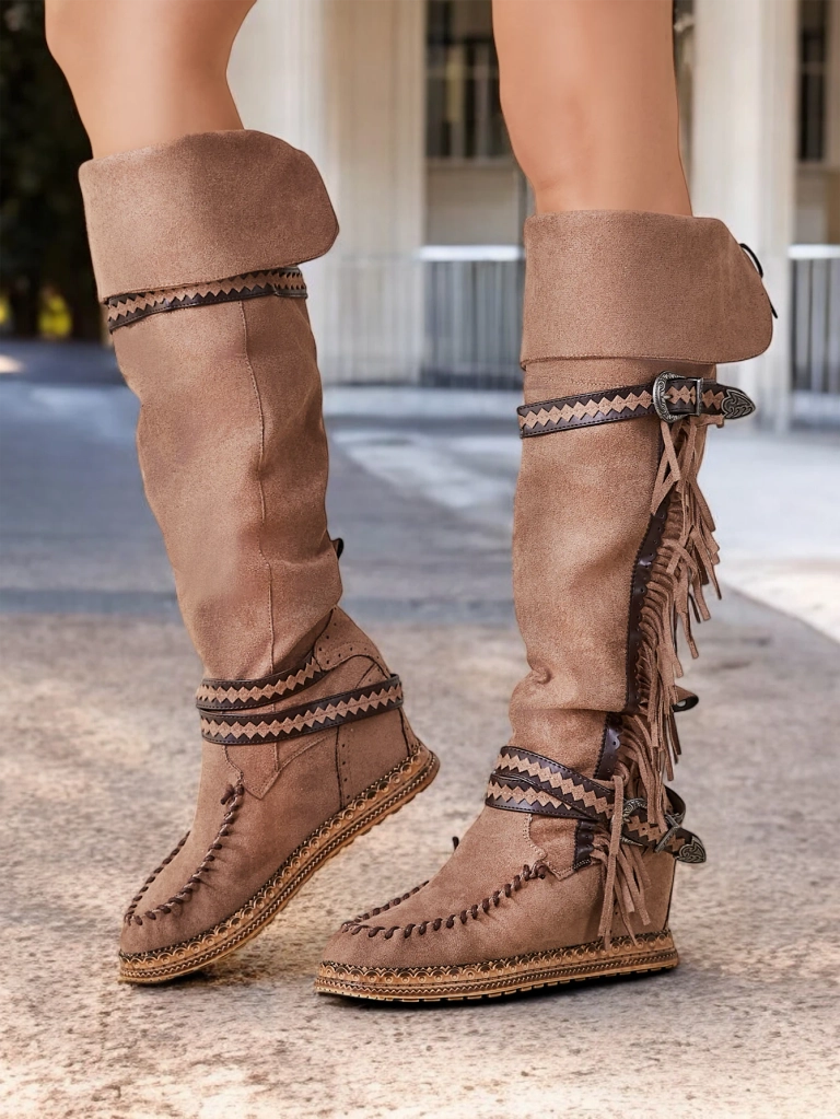 Дамски ботуши над коляното на Royalfashion Елиферсе