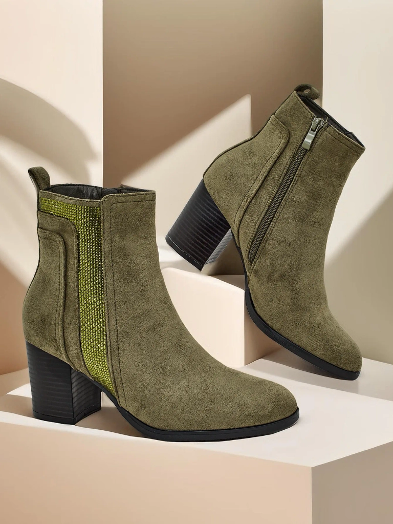 Royalfashion Дамски ботуши с висок ток Venotto