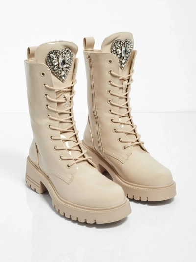 Лакирани дамски боти с връзки Emelune