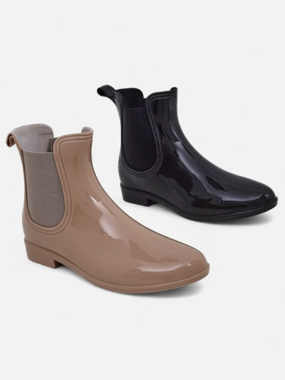 Роялфешън дамски лачени гумирани ботуши Серис