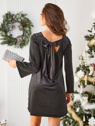 Рокля от велур за жени на Royalfashion