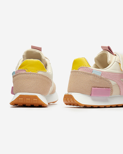 Спортни обувки за момичета в бежово-розово Kaxo- Footwear
