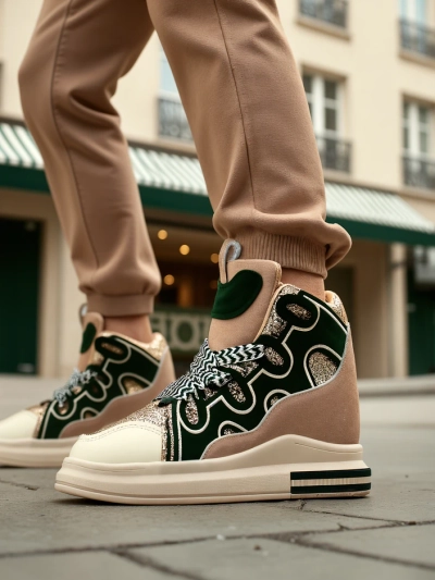 Royalfashion Високи женски спортни обувки с скрит ток Облаffi