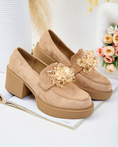 Royalfashion Дамски мокасини Pegorani с висок ток