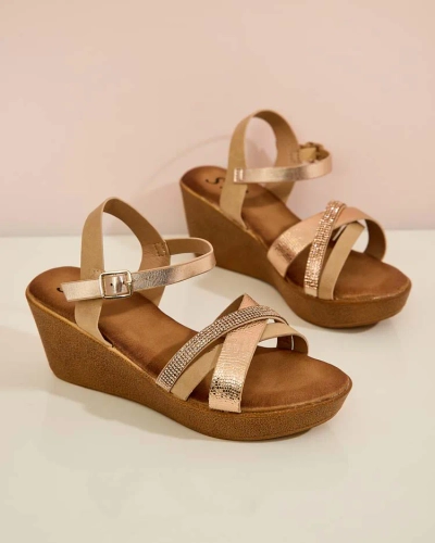 Royalfashion Дамски сандали с циркони Bozi