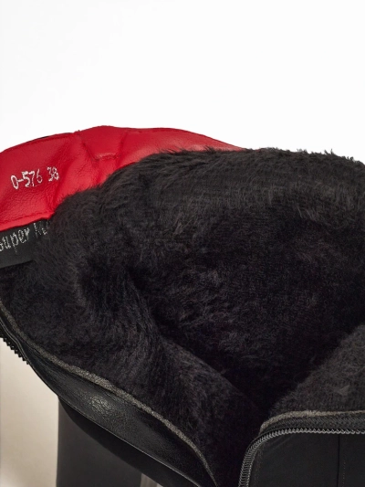 Дамски боти до глезена от еко кожа, матови, на ток Nivarelle