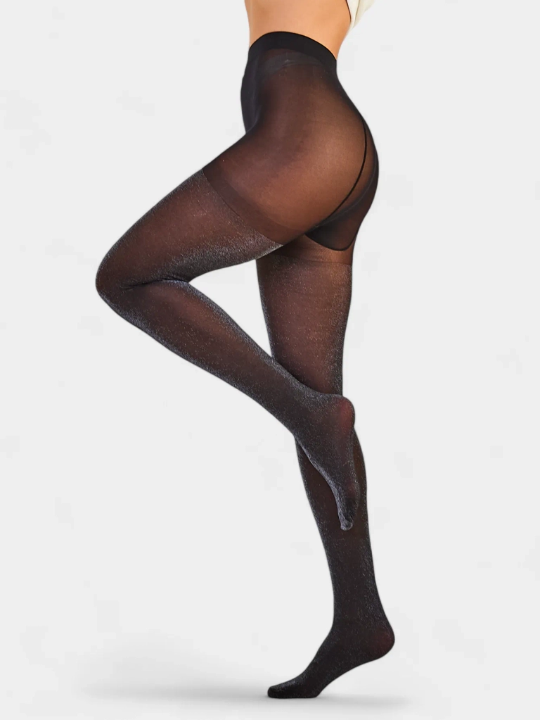 Дамски клинове Royalfashion с блестящ ефект 20 DEN