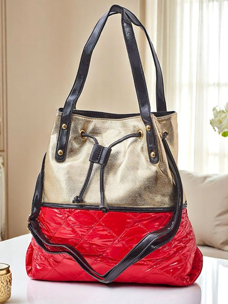 Royalfashion Голяма дамска чанта Golden Luxe Shopper