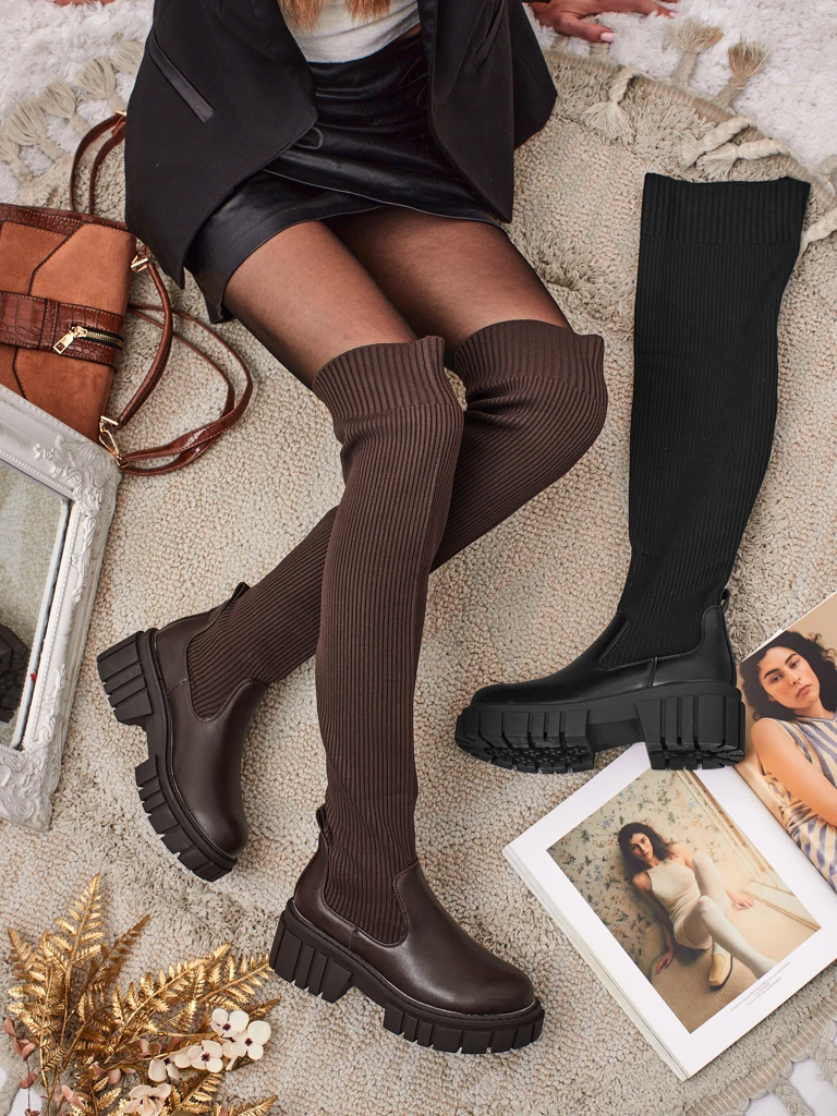 Дамски ботуши с приплъзване Obsidian Rose