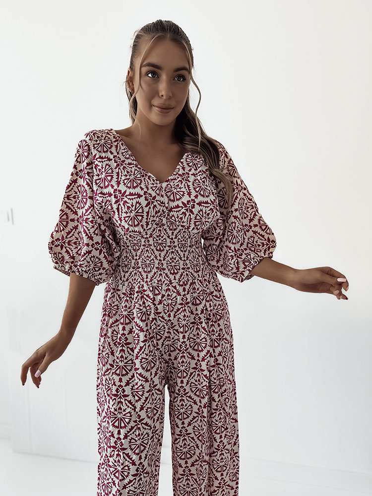 Royalfashion Дамски гащеризон с шарки