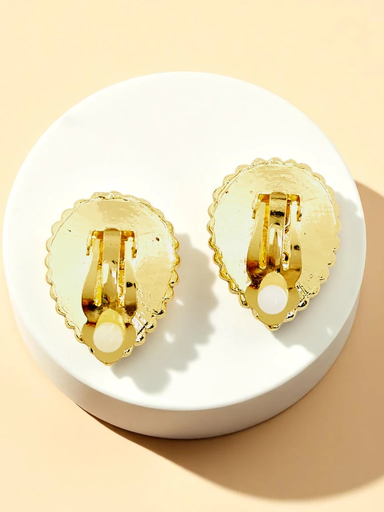 Royalfashion Дамски клипс обеци с кристал и кубичен цирконий