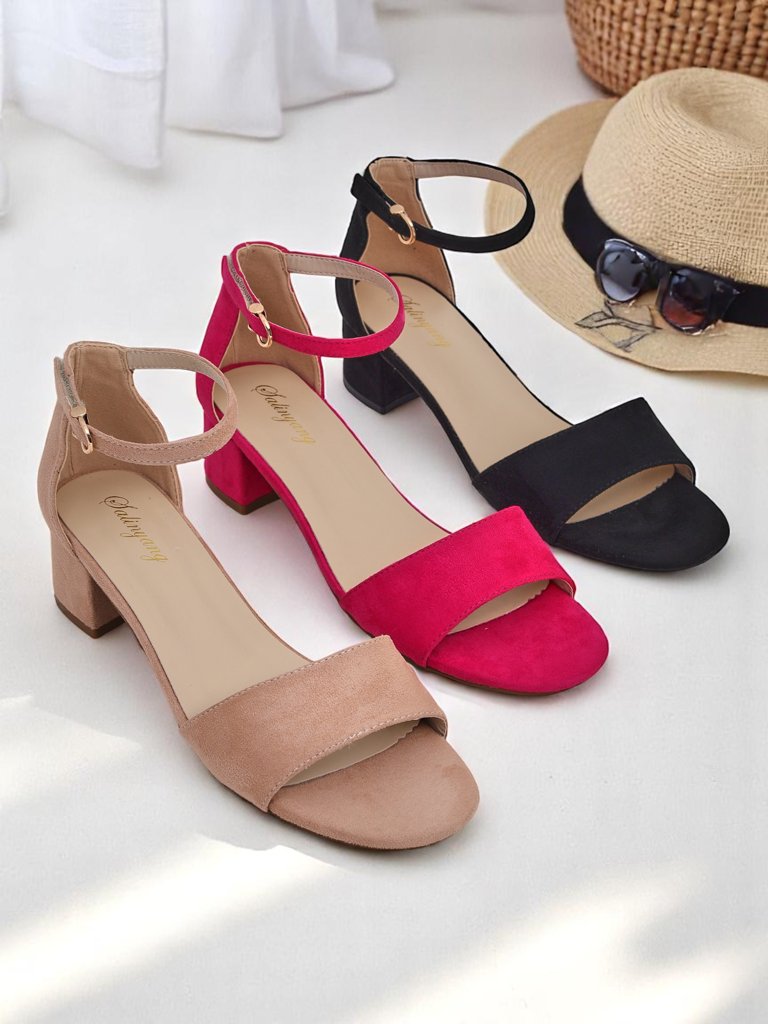 Royalfashion Дамски сандали на нисък ток SoftHeels