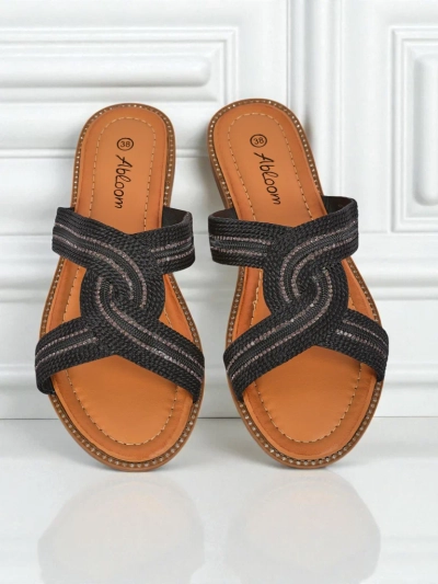 Royalfashion Дамски чехли плетени Woven Breeze