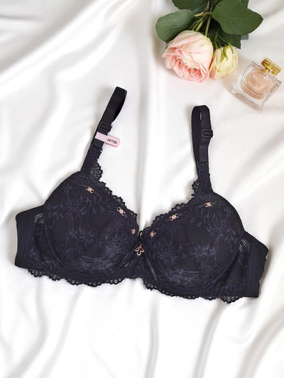 Royalfashion Дамски подплатен дантелен сутиен Delicate Grace