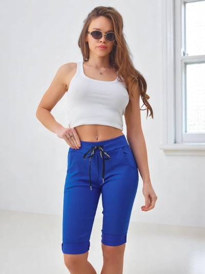 Royalfashion Дамски шорти от вискоза до коляното