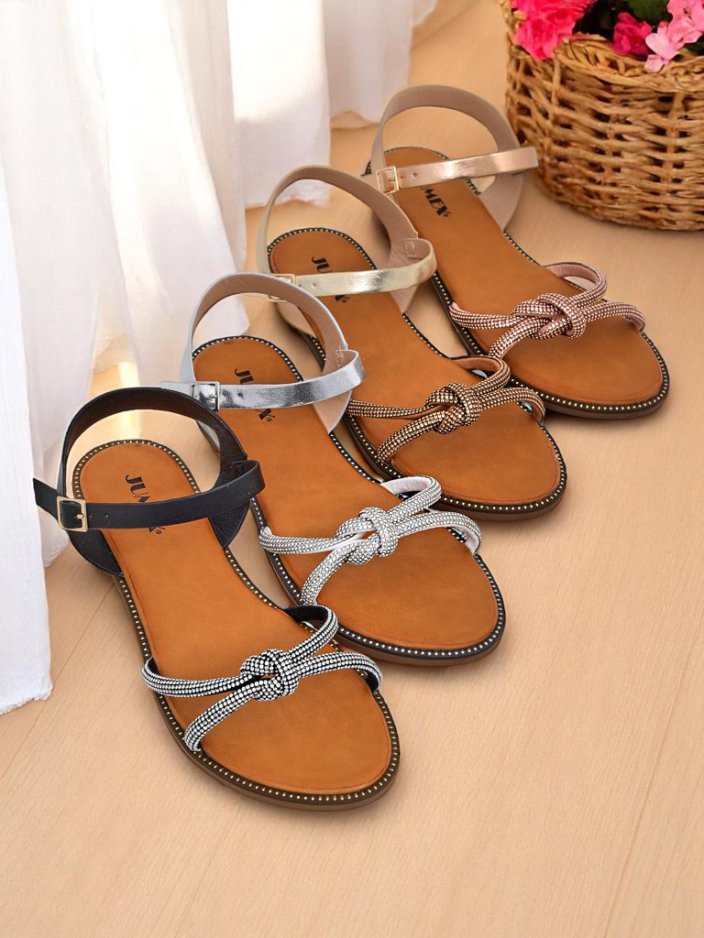 Royalfashion Дамски сандали с декоративни цирконии Bella Shine