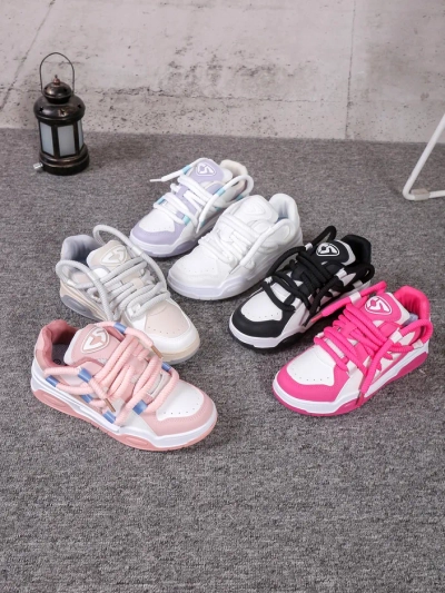 Royalfashion дамски спортни маратонки с декоративни връзки Clesiv