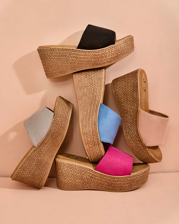 Royalfashion Дамски джапанки на платформа и котва Albavia