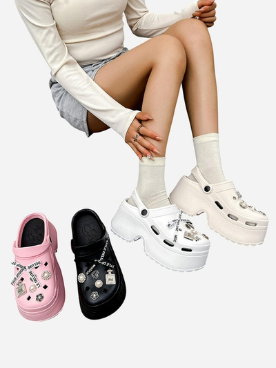 Royalfashion Жени гумени сандали с декорации Dellos