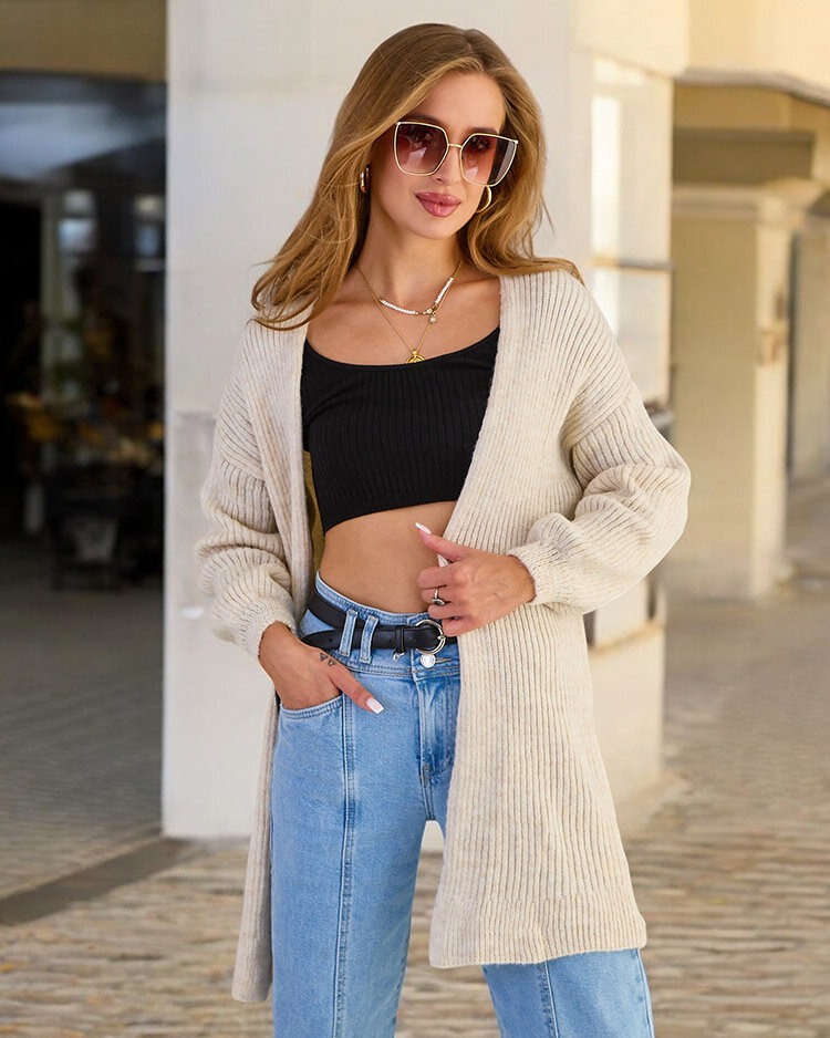 Royalfashion Дамски пуловер за спане в цвят фуксия