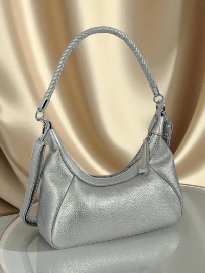 Royalfashion Малка дамска чанта от еко кожа с декоративна каишка Lacquea