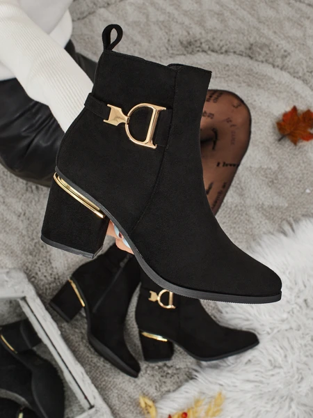 Дамски боти от еко велур на ток Calyssa