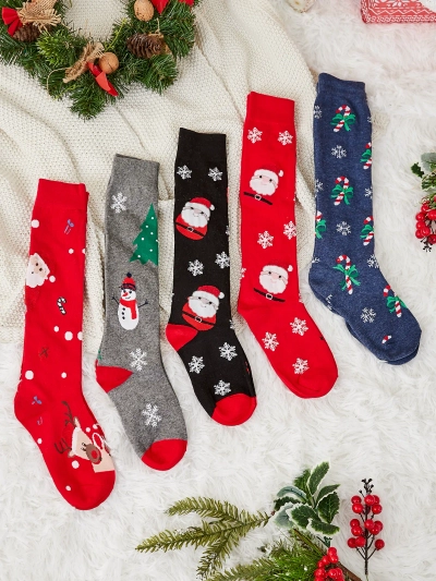 Royalfashion Комплект от 5 чифта дамски дълги чорапи