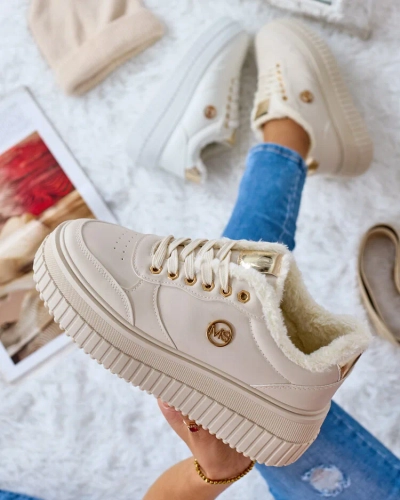 Royalfashion Затоплени дамски маратонки с кожа Sofi