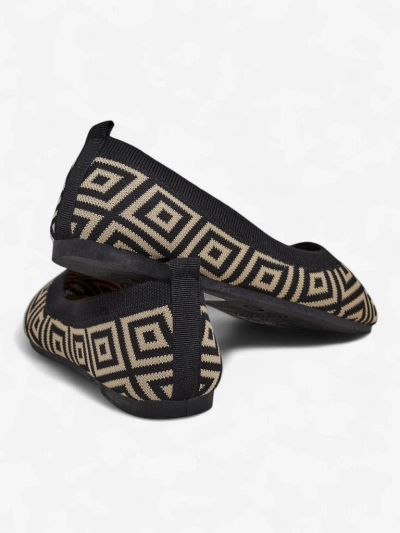 Royalfashion дамски балеринки от плат с геометричен принт Metric