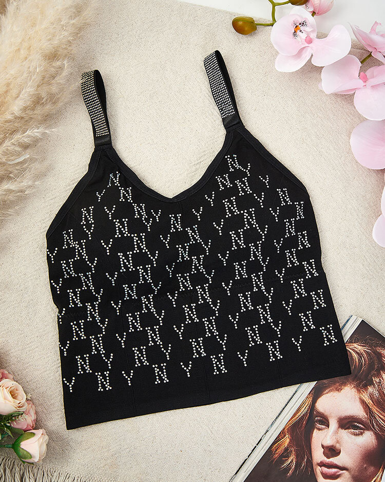 Royalfashion Дамски спортен сутиен с циркони