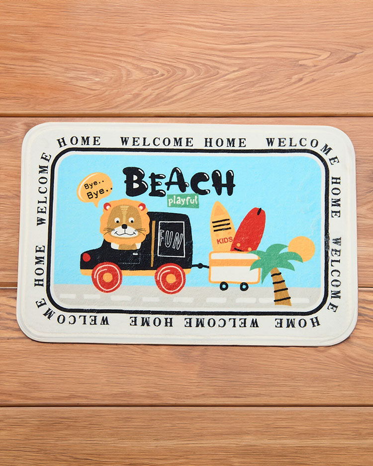 Royalfashion Цветна изтривалка за врата с цветя 40x60