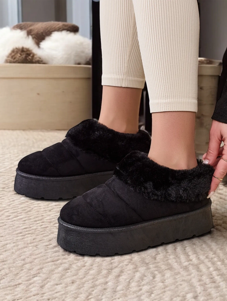 Royalfashion Къси ботуши за жени а'ля сноубутс Елиози