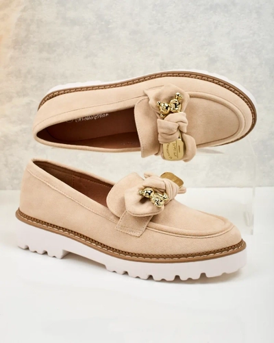 Royalfashion Дамски мокасини с панделка Ezizer