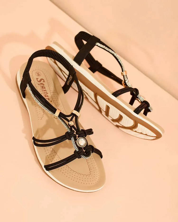 Royalfashion Дамски сандали с цирконий Solin